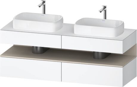 Console vanity unit wall-mounted, QA4779083180000 Front: White Matt, Decor, Corpus: White Matt, Decor, Console: White Matt, Lacquer