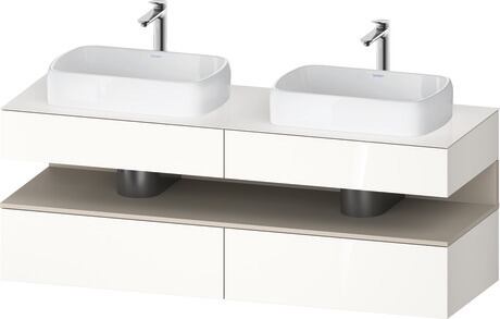 Console vanity unit wall-mounted, QA4779083220000 Front: White High Gloss, Decor, Corpus: White High Gloss, Decor, Console: White High Gloss, Lacquer
