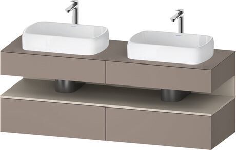 Console vanity unit wall-mounted, QA4779083430000 Front: Basalte Matt, Decor, Corpus: Basalte Matt, Decor, Console: Basalte Matt, Lacquer