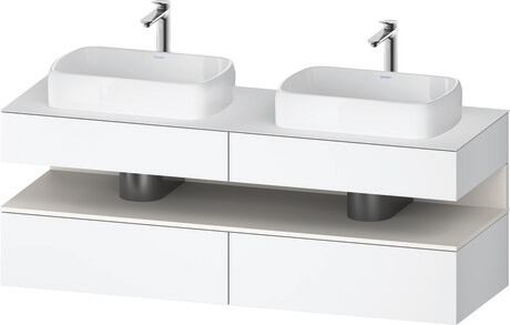 Console vanity unit wall-mounted, QA4779084180000 Front: White Matt, Decor, Corpus: White Matt, Decor, Console: White Matt, Lacquer