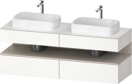 Console vanity unit wall-mounted, QA4779091840000 Front: White Super Matt, Decor, Corpus: White Super Matt, Decor, Console: White Super Matt, Lacquer