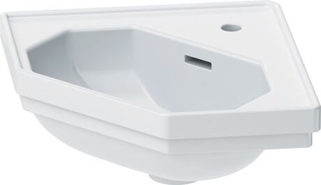 Corner Basin, 0793420000 White High Gloss, Octogonal, Number of washing areas: 1 Middle, Number of faucet holes per wash area: 1 Middle