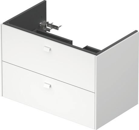 Vanity unit wall-mounted, BR410201818 White Matt, Decor, Handle White
