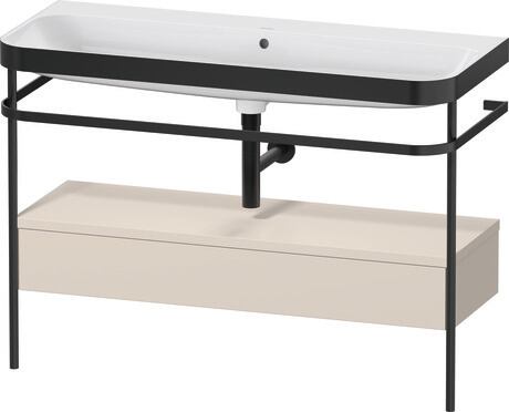c-bonded set with metal console and drawer, HP4744N83830000 taupe Super Matt, Decor, Shelf material: Highly compressed three-layer chipboard
