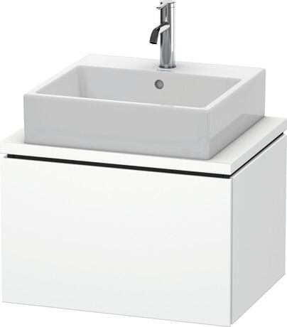 Meuble sous lavabo suspendu pour plan de toilette, LC580008484 Blanc super mat, Décor