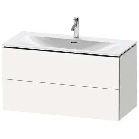 挂壁式浴柜, LC630808484 白色 深哑光色, 饰面