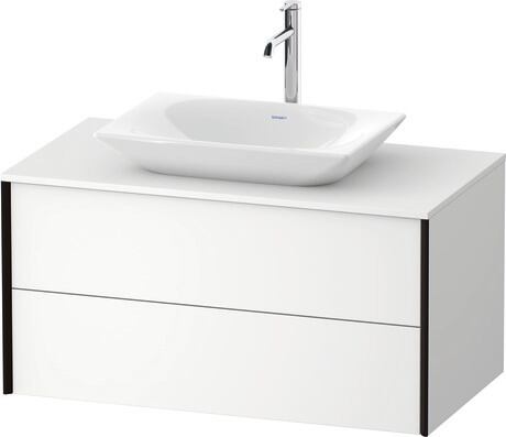 Mueble bajo lavabo para encimera, XV47710B2840A00 Blanco Supermate, Decoración, Perfil: Negro, Distribución interior Integrado/a