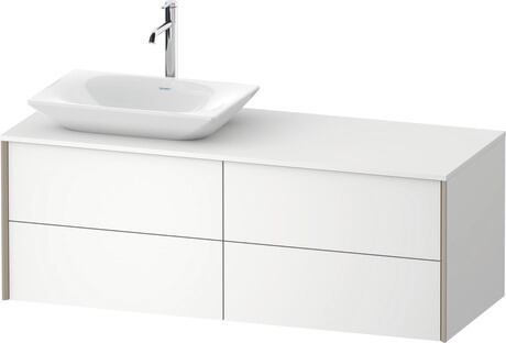 Mueble bajo lavabo para encimera, XV4773LB1840B00 Blanco Supermate, Decoración, Perfil: Champán, Distribución interior Integrado/a