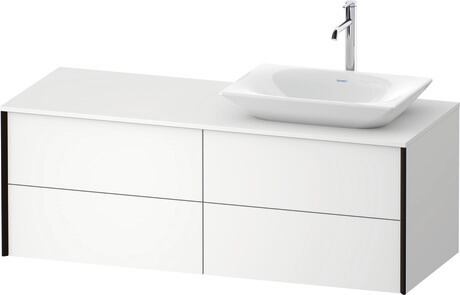 Mueble bajo lavabo para encimera, XV4773RB2840B00 Blanco Supermate, Decoración, Perfil: Negro, Distribución interior Integrado/a