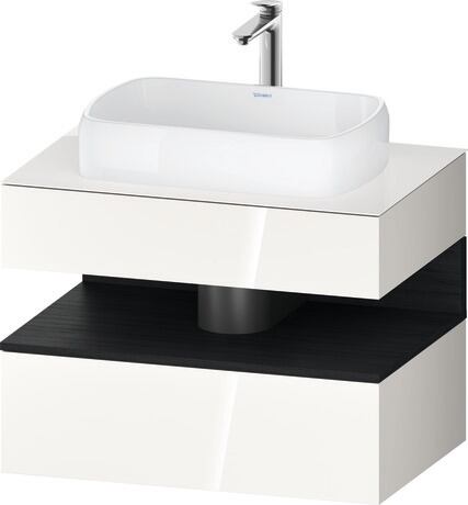Console vanity unit wall-mounted, QA4730016226010 Front: White High Gloss, Decor, Corpus: White High Gloss, Decor, Console: White High Gloss, Lacquer, Niche lighting Integrated