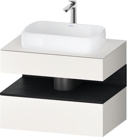 Console vanity unit wall-mounted, QA4730016846010 Front: White Super Matt, Decor, Corpus: White Super Matt, Decor, Console: White Super Matt, Lacquer, Niche lighting Integrated