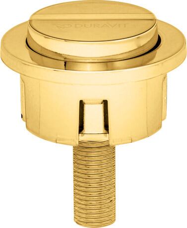Flush button, 0074613400 Gold Polished