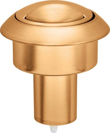 Flush button, 0075070400 bronze Brushed