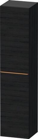 Tall cabinet, DE1328L04160000 Hinge position: Left, Black oak Matt, Decor, Handle bronze