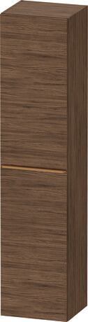 Tall cabinet, DE1328L04210000 Hinge position: Left, Walnut dark Matt, Decor, Handle bronze