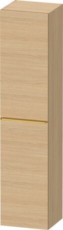 Tall cabinet, DE1328L34300000 Hinge position: Left, Natural oak Matt, Decor, Handle Gold