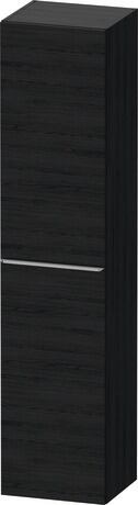 Tall cabinet, DE1328L70160000 Hinge position: Left, Black oak Matt, Decor, Handle Stainless steel