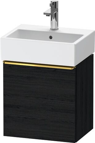 Vanity unit wall-mounted, DE4217L34160000 Black oak Matt, Decor, Handle Gold