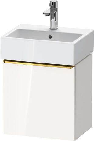 Vanity unit wall-mounted, DE4217L34220000 White High Gloss, Decor, Handle Gold