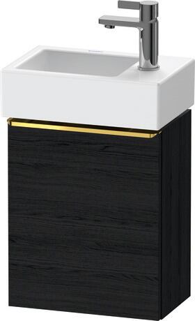 Vanity unit wall-mounted, DE4218L34160000 Black oak Matt, Decor, Handle Gold