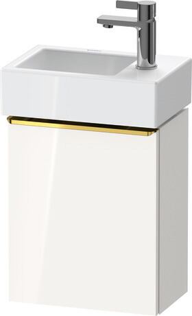 Vanity unit wall-mounted, DE4218L34220000 White High Gloss, Decor, Handle Gold