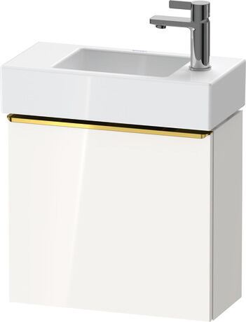 Vanity unit wall-mounted, DE4219L34220000 White High Gloss, Decor, Handle Gold