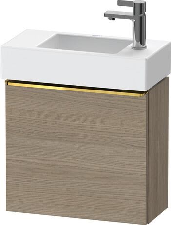 Vanity unit wall-mounted, DE4219L34350000 Oak terra Matt, Decor, Handle Gold