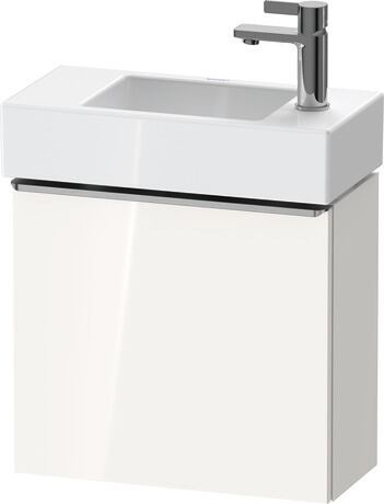 Vanity unit wall-mounted, DE4219L70220000 White High Gloss, Decor, Handle Stainless steel