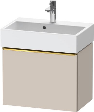 ארון אמבטיה תלוי על הקיר, DE4229034910000 אפור-חום מאט, עיצוב, ידית זהב