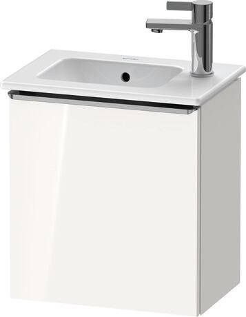 Vanity unit wall-mounted, DE4259L70220000 White High Gloss, Decor, Handle Stainless steel