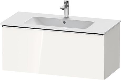 Vanity unit wall-mounted, DE4263010220000 White High Gloss, Decor, Handle Chrome