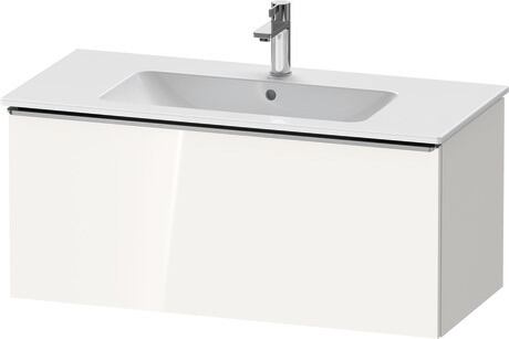 Vanity unit wall-mounted, DE4263070220000 White High Gloss, Decor, Handle Stainless steel