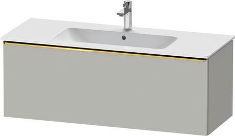 Vanity unit wall-mounted, DE4264034070000 Concrete grey Matt, Decor, Handle Gold
