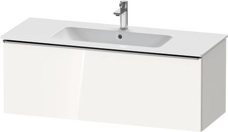 Vanity unit wall-mounted, DE4264070220000 White High Gloss, Decor, Handle Stainless steel