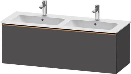 Vanity unit wall-mounted, DE4265004490000 Graphite Matt, Decor, Handle bronze