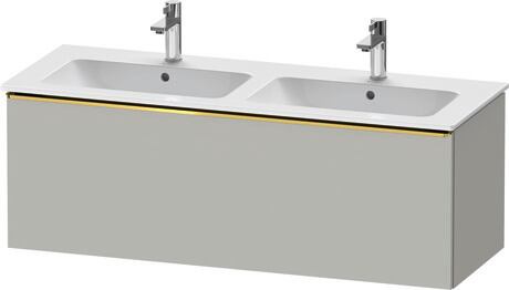 Vanity unit wall-mounted, DE4265034070000 Concrete grey Matt, Decor, Handle Gold