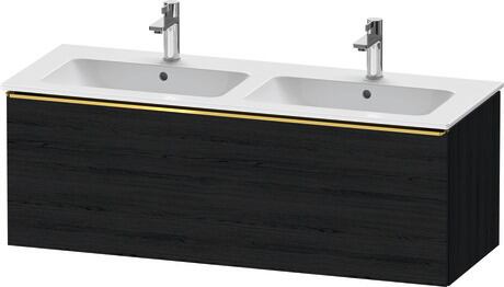 Vanity unit wall-mounted, DE4265034160000 Black oak Matt, Decor, Handle Gold