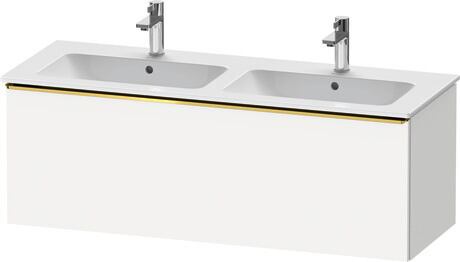 Vanity unit wall-mounted, DE4265034180000 White Matt, Decor, Handle Gold