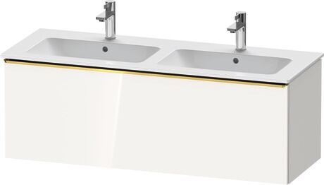 Vanity unit wall-mounted, DE4265034220000 White High Gloss, Decor, Handle Gold