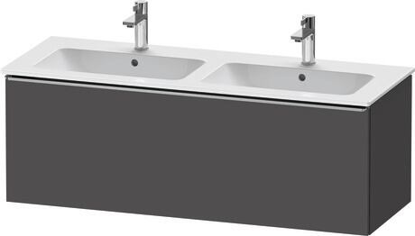 Vanity unit wall-mounted, DE4265070490000 Graphite Matt, Decor, Handle Stainless steel