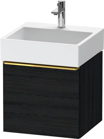 Vanity unit wall-mounted, DE4270034160000 Black oak Matt, Decor, Handle Gold