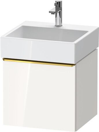 Vanity unit wall-mounted, DE4270034220000 White High Gloss, Decor, Handle Gold