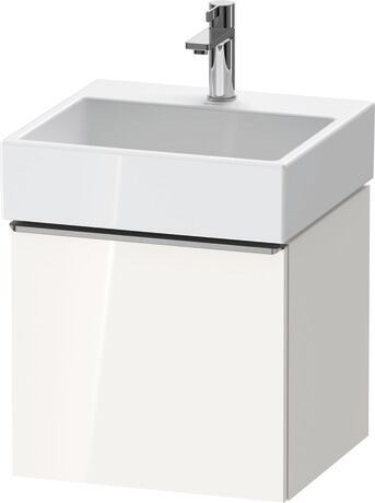 Vanity unit wall-mounted, DE4270070220000 White High Gloss, Decor, Handle Stainless steel
