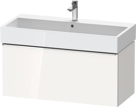 Vanity unit wall-mounted, DE4274010220000 White High Gloss, Decor, Handle Chrome