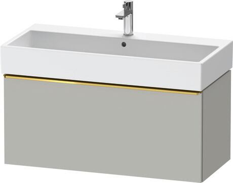 Vanity unit wall-mounted, DE4274034070000 Concrete grey Matt, Decor, Handle Gold