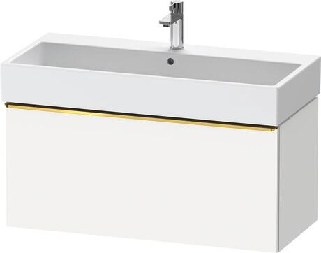 Vanity unit wall-mounted, DE4274034180000 White Matt, Decor, Handle Gold