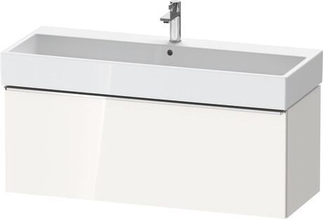 Vanity unit wall-mounted, DE4275010220000 White High Gloss, Decor, Handle Chrome