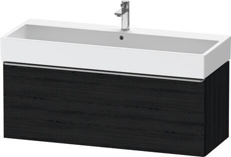 Vanity unit wall-mounted, DE4275070160000 Black oak Matt, Decor, Handle Stainless steel