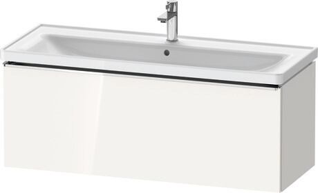 Vanity unit wall-mounted, DE4291010220000 White High Gloss, Decor, Handle Chrome