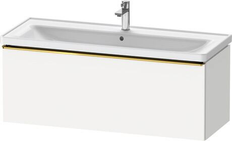 Vanity unit wall-mounted, DE4291034180000 White Matt, Decor, Handle Gold